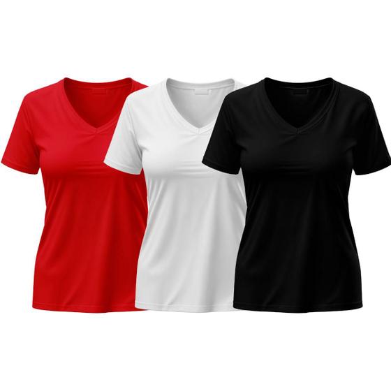 Imagem de Kit 3 Blusa Dry Feminina 