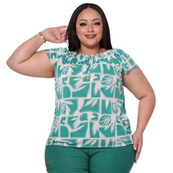 Imagem de Kit 3 Blusa Malha Liganete Feminina Senhoras Soltinhas Confortável Dia a Dia .