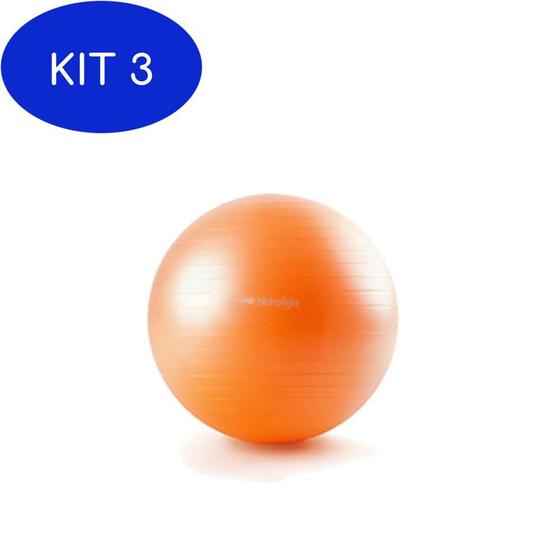 Imagem de Kit 3 Bola Suíça Pilates 55Cm Com Bomba - Hidrolight