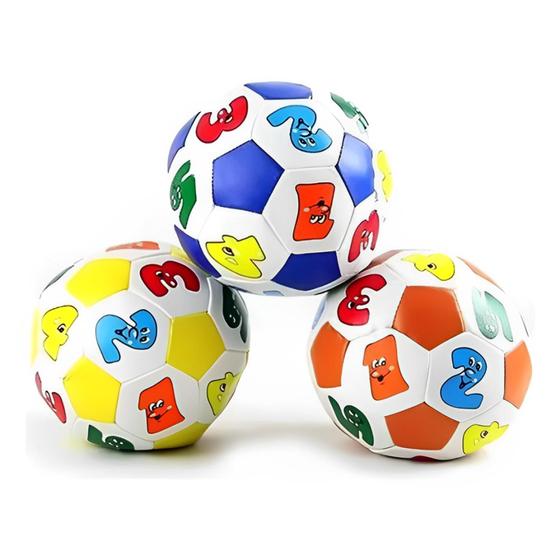 Imagem de Kit 3 Bolas De Futebol Mini Infantil Números Sortidas