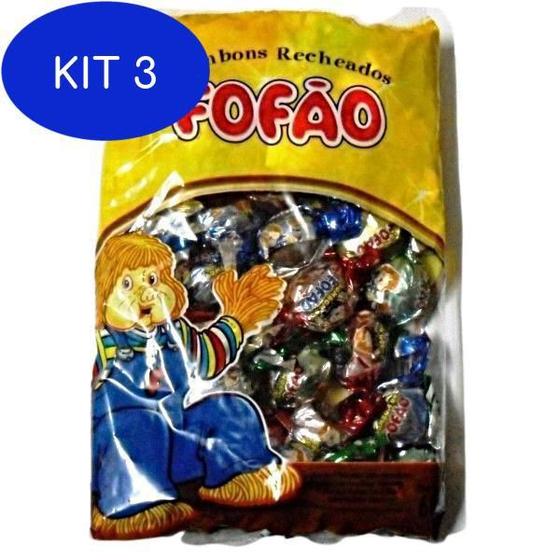 Kit 3 Bombom Fofão 600 Gr - Bombom - Magazine Luiza