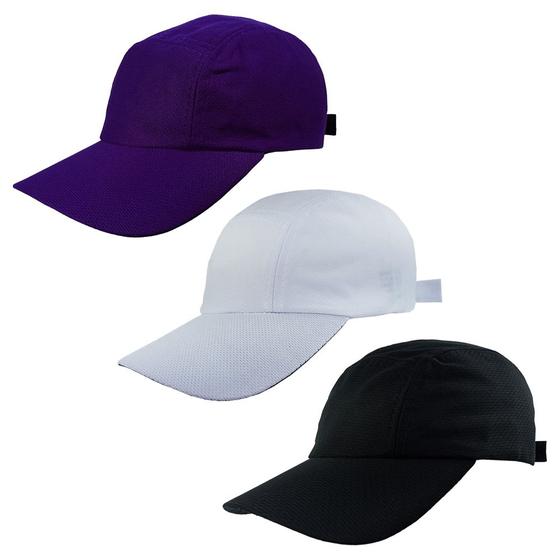 Imagem de Kit 3 Bonés Liso Esportivo Feminino, Masculino De Aba Curva, Esportivo, Fitness, Musculação