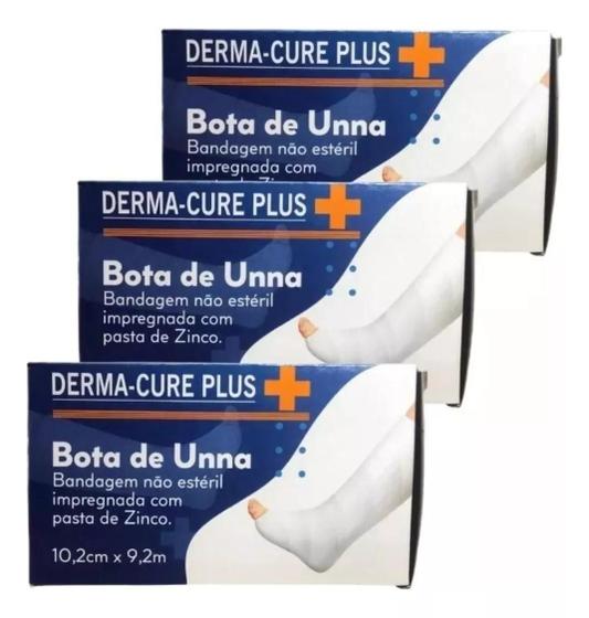 Imagem de Kit 3 Botas De Unna Dermacure 10x9,2cm Pasta De Zinco Oferta