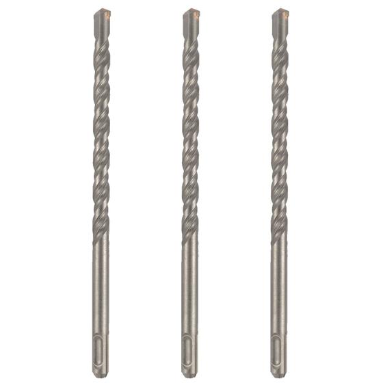 Imagem de kit 3 Brocas SDS Plus 10mm x 210mm Metal Duro Profissional