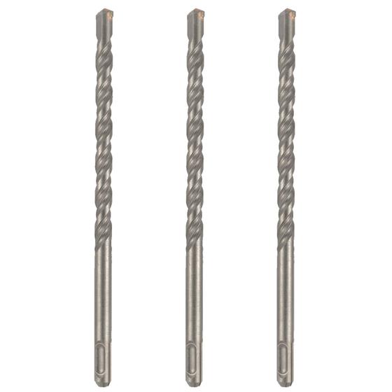 Imagem de Kit 3 Brocas Sds Plus 12Mm X 110Mm Metal Duro Profissional