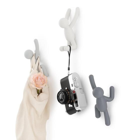 Imagem de Kit 3 Cabide de Parede Buddy Cores Sortidas Umbra 