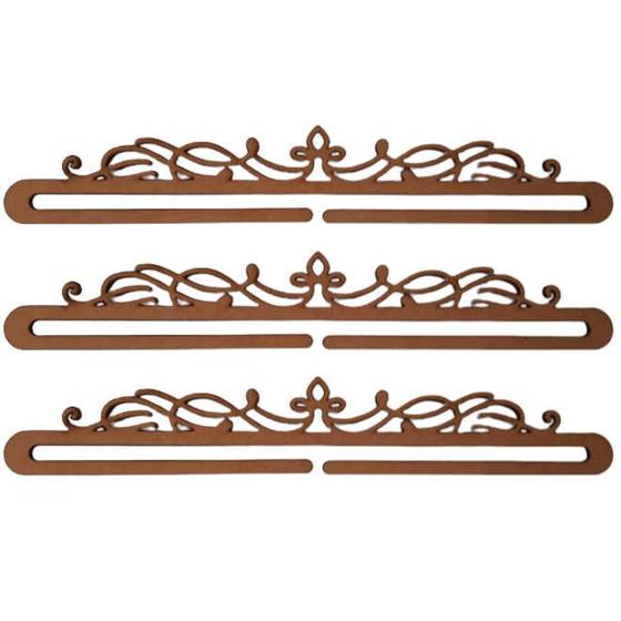 Kit 3 Cabide para panô MDF- Arabesco - 50 cm Menor preço em Kit 3 Cabide para panô MDF- Arabesco - 50 cm