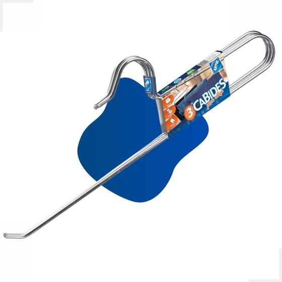 Imagem de Kit 3 Cabides para Calça Resistente Aço Cromado Arthi