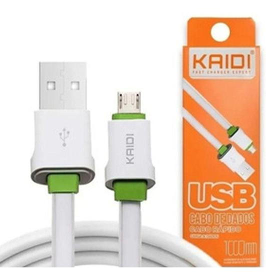 Imagem de Kit 3 Cabos Carregador 2 Metros V8 Atacado Revenda - KAIDI