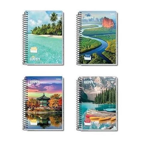 Imagem de Kit 3 Cadernos Universitário 96 Folhas Capa Dura Com Espiral