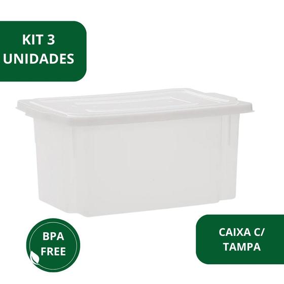 Imagem de Kit 3 Caixa Frigorifica Com Tampa Multiuso Pro 12l