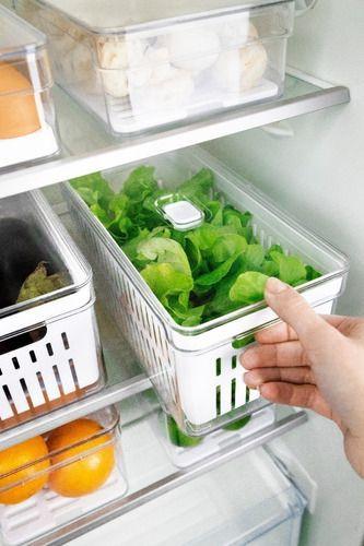 Kit 3 Caixa Organizadora Geladeira Frutas Verduras Legumes Menor preço em Kit 3 Caixa Organizadora Geladeira Frutas Verduras Legumes