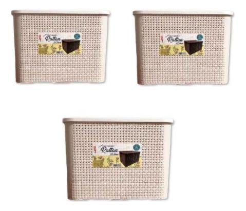 Kit 3 Caixas Cesto Organizador Rattan 25 Litros Decoração é boa?