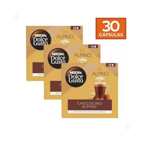 Imagem de Kit 3 Caixas Chococino Alpino Café  30Cápsulas Dolce Gusto 