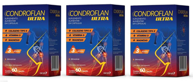 Kit 3 caixas Condroflan Ultra 60 cápsulas Menor preço em Kit 3 caixas Condroflan Ultra 60 cápsulas