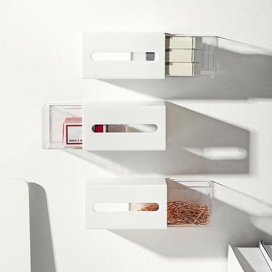 Kit 3 Caixas Para Parede Multifuncional Organizador Gaveta Para Banheiro Quarto Multiuso Menor preço em Kit 3 Caixas Para Parede Multifuncional Organizador Gaveta Para Banheiro Quarto Multiuso