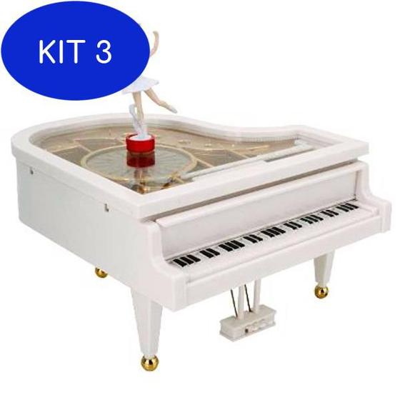 Imagem de Kit 3 Caixinha De Música - Piano De Cauda Com Bailarina á