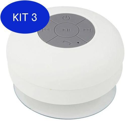 Imagem de Kit 3 Caixinha De Som Portátil Bluetooth Prova Dàgua Banheiro