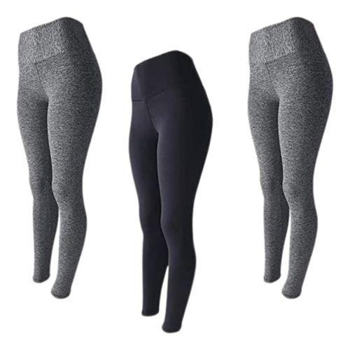 Imagem de Kit 3 Calça Legging Grossa Dia A Dia Fitness Academia