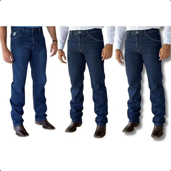 Imagem de Kit 3 Calça Masculina Nossa Terra Country Relax 100% Algodão