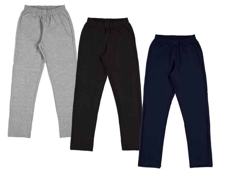 Kit 3 Calças de moletom masculina feminina flanelada 100% algodão M ao ...