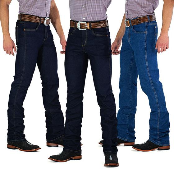 Imagem de Kit 3 calças jeans tassa masculina cowboy cut