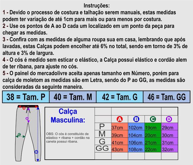 Imagem de Kit 3 Calças Masculina MXD Conceito Moletom Slim Fit Cores Básicas e Camuflados