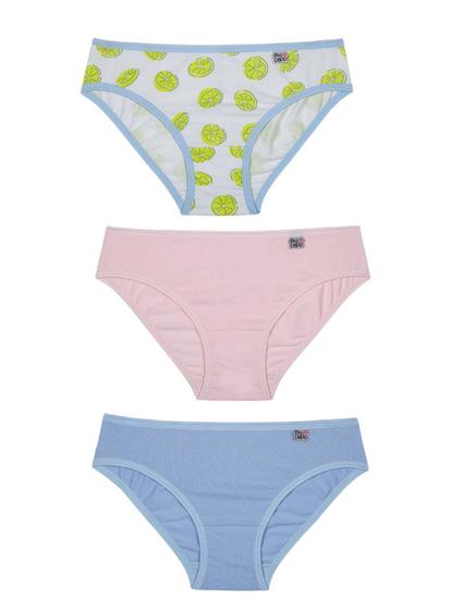 Imagem de Kit/3 Calcinha Miss Delrio 51309 Infantil Sortidas Cotton T. P/GG