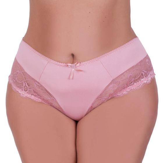 Imagem de Kit 3 Calcinha Plus Size Conforto com Detalhe em Renda - KIT 3 VALÉRIA