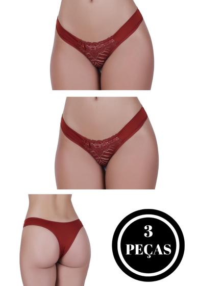 Imagem de Kit 3 Calcinha Renda -c4 KIT 3 BELA