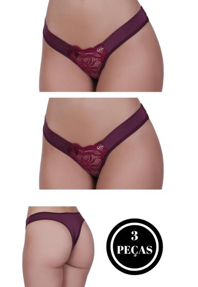 Imagem de Kit 3 Calcinha Renda - KIT 3 BELA