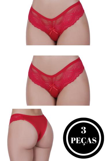 Imagem de Kit 3 Calcinha Renda - KIT 3 THAYLA