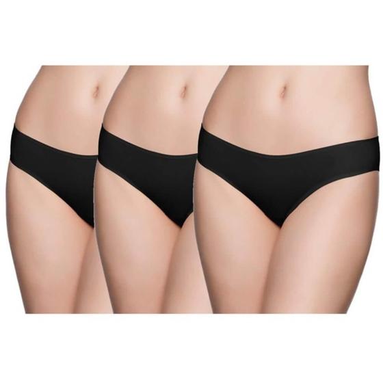 Imagem de Kit 3 Calcinhas de Algodão Liz 50331 Preto