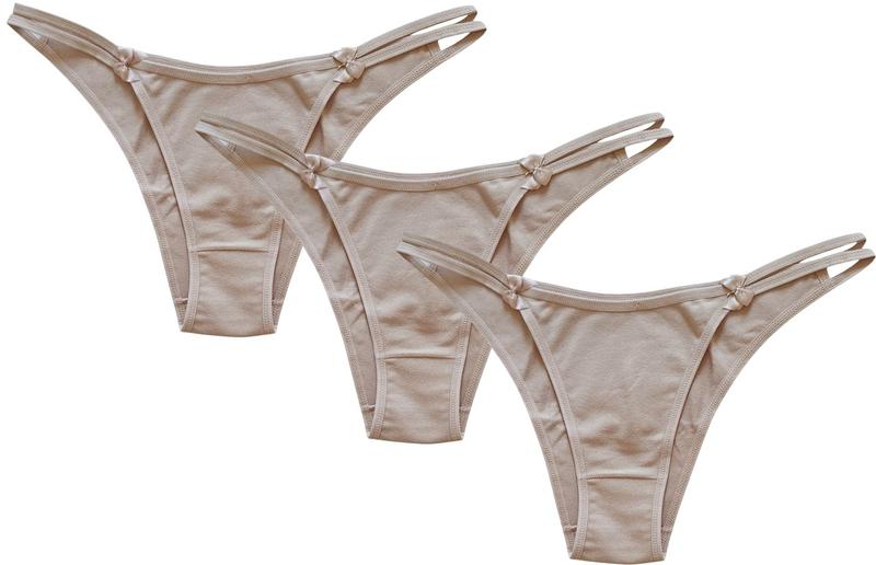 Imagem de Kit 3 calcinhas lateral dupla em cotton g