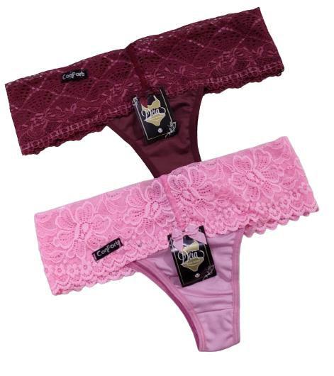 Imagem de Kit 3 calcinhas Tuila com renda