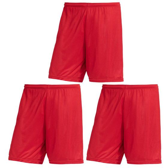 Imagem de Kit 3 Calções PMC Futebol Plus Size Masculino