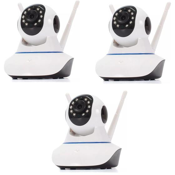 Kit 3 Cameras Ip Robo Visão Noturna Ipega Kpca127 JORTAN Câmera