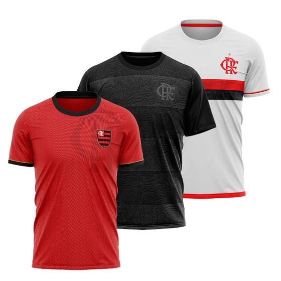 Imagem de Kit 3 Camisas Flamengo Braziline - Approval + Confirm + Apprentice - Masculino