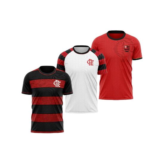 Imagem de Kit 3 Camisas Flamengo Infantil Oficial - Sorority + Classmate + Apprentice