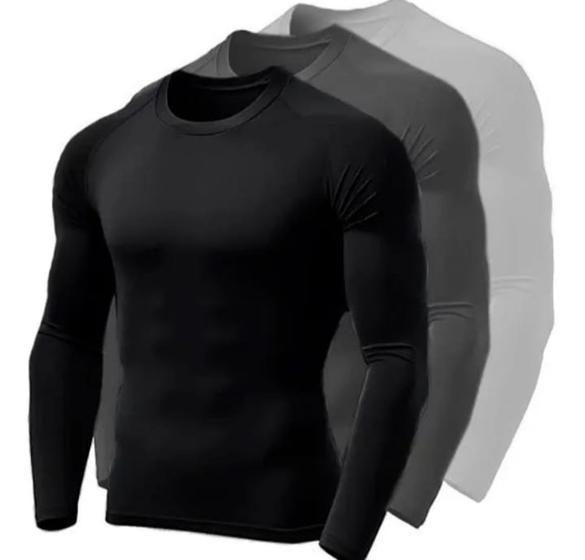 Imagem de Kit 3 Camisas Térmicas com Proteção UV 50