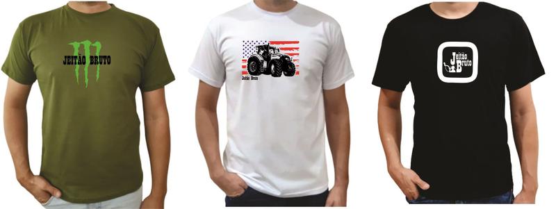 Imagem de Kit 3 camiseta country texas rodeio peão agro monster jeitão bruto