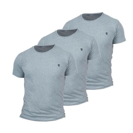 Imagem de Kit 3 Camiseta Masculina Camisas 100% Algodão Premium Slim Basicas MP