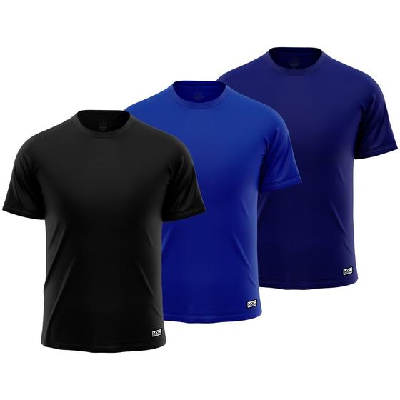 Imagem de Kit 3 Camiseta Masculina Lisa Proteção UV +50 Segunda Pele Térmica Várias Cores MXC BRASIL