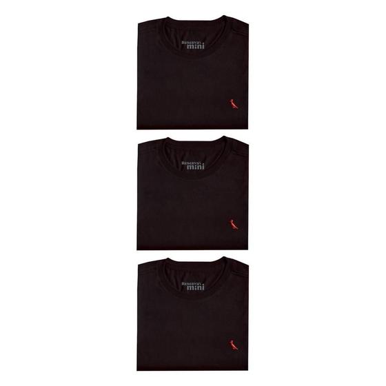Imagem de Kit 3 Camisetas Brasa Pica Pau Bordado Reserva Mini