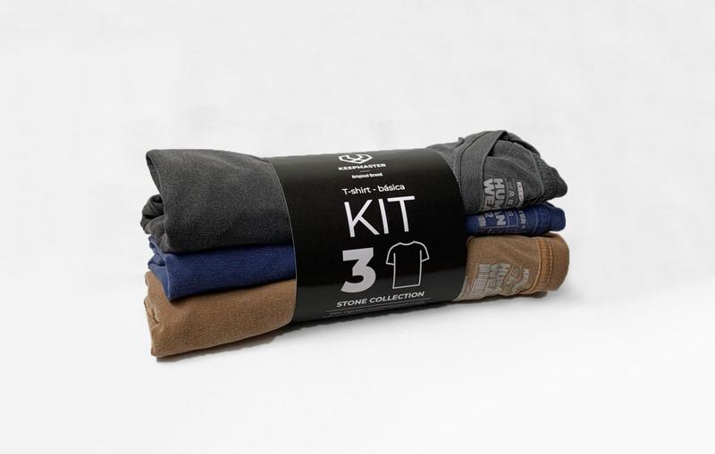 Imagem de Kit 3 Camisetas Estonadas Masculinas Keepmaster Supreme