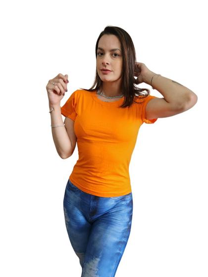 Imagem de Kit 3 Camisetas Feminina Tshirt Basica Algodao Premium