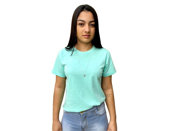 Imagem de Kit 3 camisetas femininas básicas tshirt 100% algodão