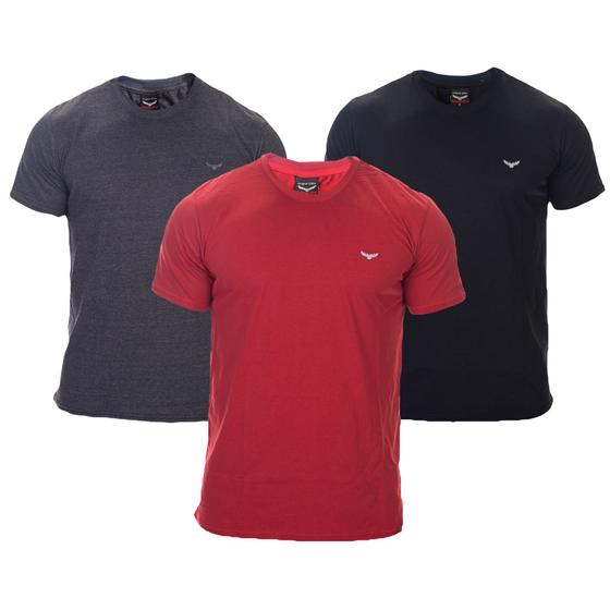 Imagem de Kit 3 Camisetas Masculina Basicas de Algodão