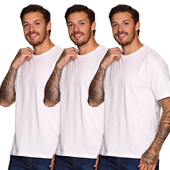 Imagem de Kit 3 Camisetas Nicoboco Slim Fit Alta Qualidade Basica