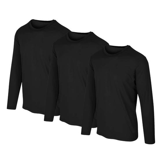 Imagem de Kit 3 Camisetas Proteção Solar Permanente UV50+ Tecido Gelado  Slim Fitness